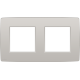 Plaque de recouvrement double avec un entraxe de 71 mm, couleur Niko Original light grey
