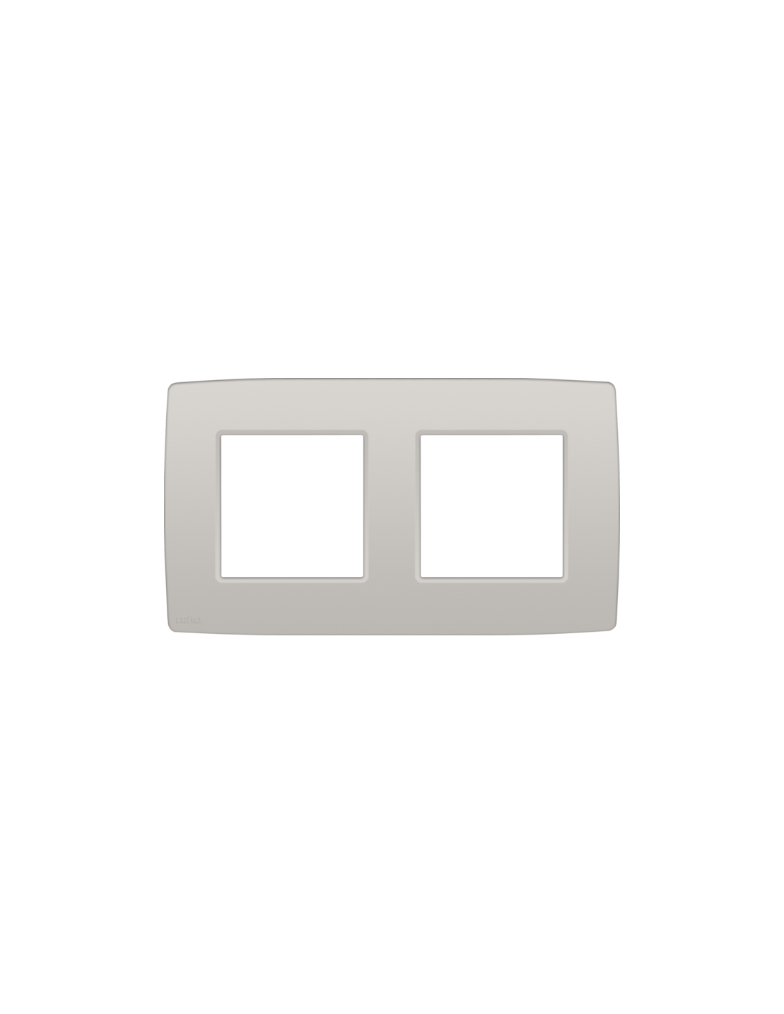Plaque de recouvrement double avec un entraxe de 71 mm, couleur Niko Original light grey