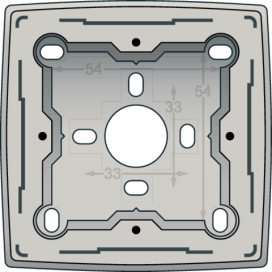 Boîte simple en saillie pour tous les appareils à encastrer de la série Niko Original, light grey