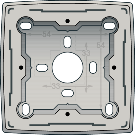 Boîte simple en saillie pour tous les appareils à encastrer de la série Niko Original, light grey