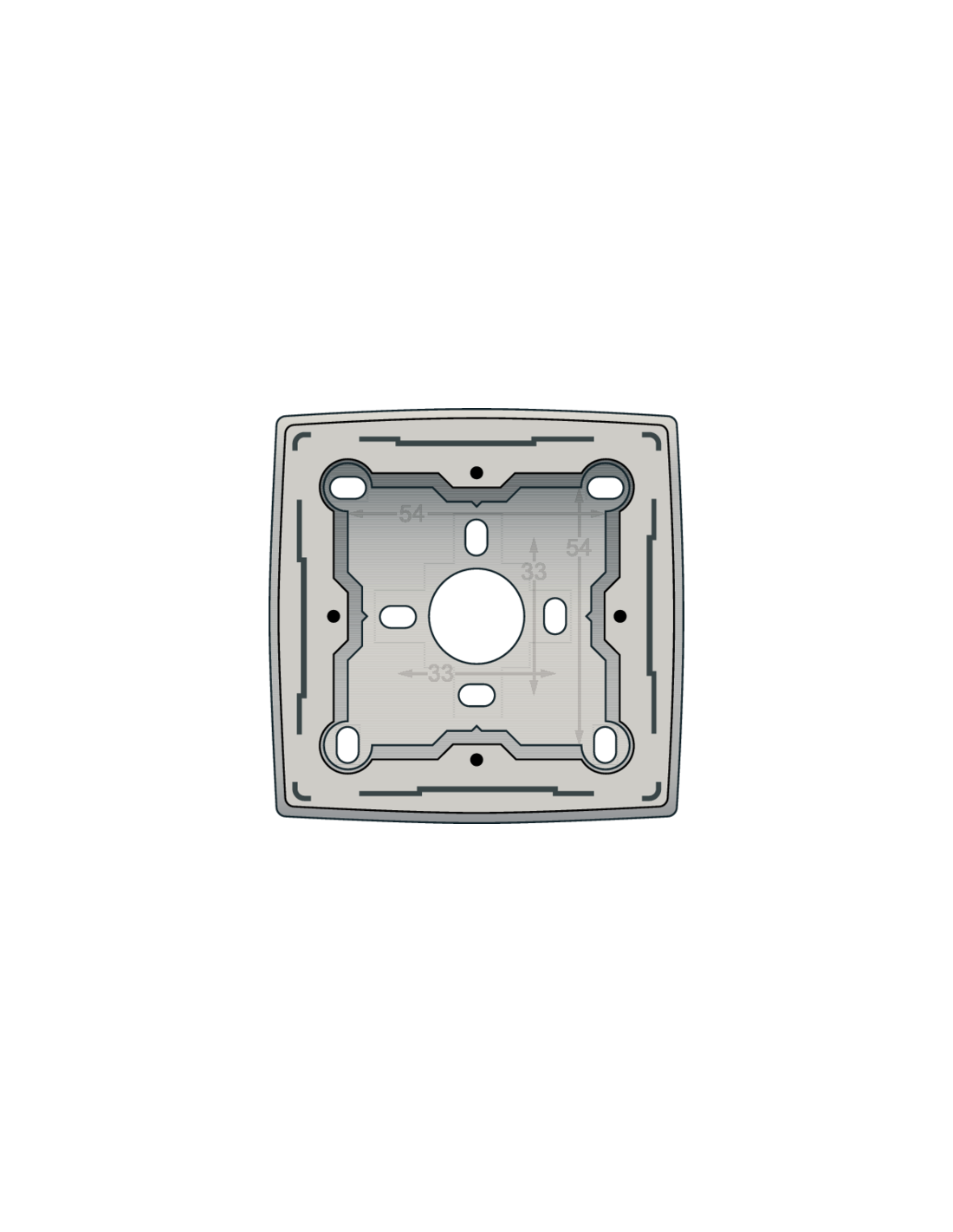 Boîte simple en saillie pour tous les appareils à encastrer de la série Niko Original, light grey