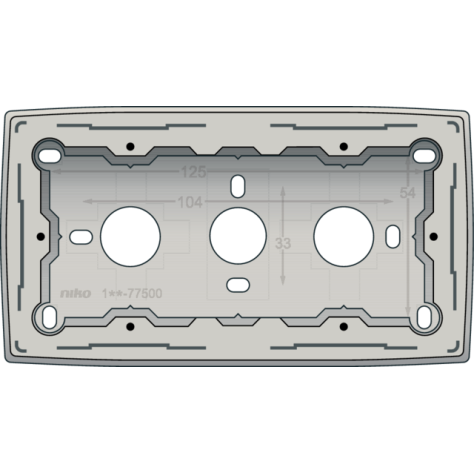 Boîte double en saillie pour tous les appareils de la série Original, Light Grey Boîte double en saillie pour tous les appareils de la série Original, Light Grey