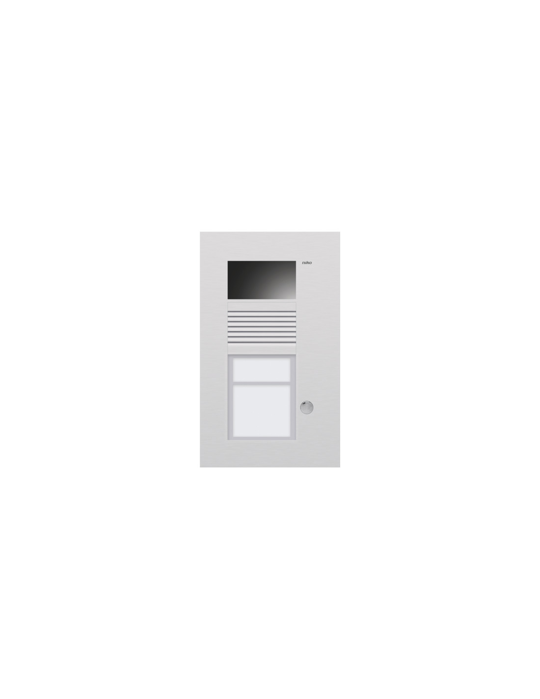 Poste extérieur à encastrer avec 1 sonnette et caméra couleurs
