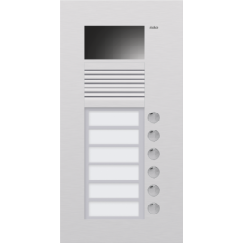 Poste extérieur à encastrer avec 6 sonnettes et caméra couleurs