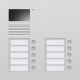 Poste extérieur à encastrer avec 10 sonnettes et caméra couleurs