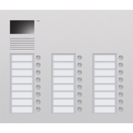 Poste extérieur à encastrer avec 24 sonnettes et caméra couleurs