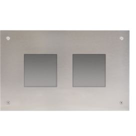 Plaque frontale et boîte d'encastrement pour poste extérieur modulaire