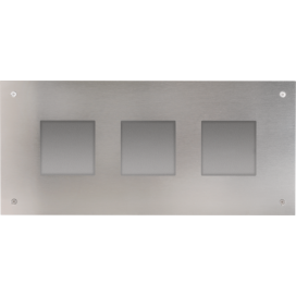 Plaque frontale et boîte d'encastrement pour poste extérieur modulaire