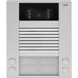 Poste extérieur pour montage en saillie 20 mm avec 4 sonnettes en deux rangées et caméra couleur