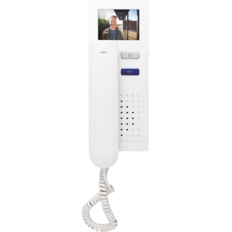 Poste intérieur vidéo avec écran couleur et combiné, pour montage en saillie