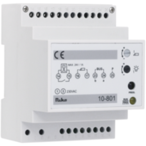 Alimentation modulaire pour un système de contrôle d'accès de max. 20 postes intérieurs et 2 postes extérieurs (vidéophonie ou parlophonie)