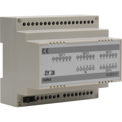 Niko Contrôle d'accès - répartiteur modulaire pour la distribution du signal vidéo sur 4 lignes