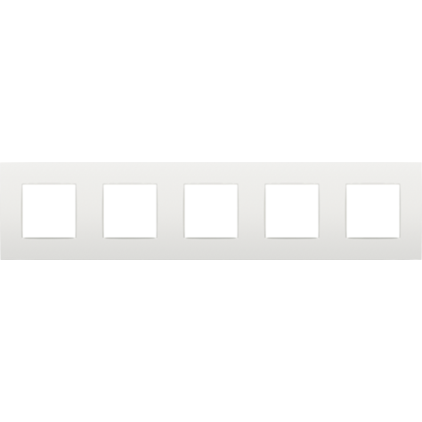 Plaque de recouvrement quintuple, entraxe de 71 mm, couleur Niko Intense white Plaque de recouvrement quintuple, entraxe de 71 mm, couleur Niko Intense white