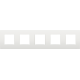 Plaque de recouvrement quintuple, entraxe de 71 mm, couleur Niko Intense white