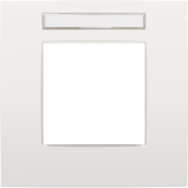 Simple plaque de recouvrement avec fenêtre transparente, couleur Niko Intense white