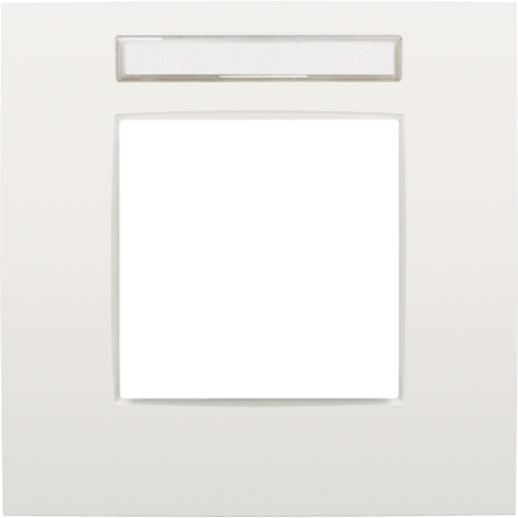 Simple plaque de recouvrement avec fenêtre transparente, couleur Niko Intense white Simple plaque de recouvrement avec fenêtre transparente, couleur Niko Intense white