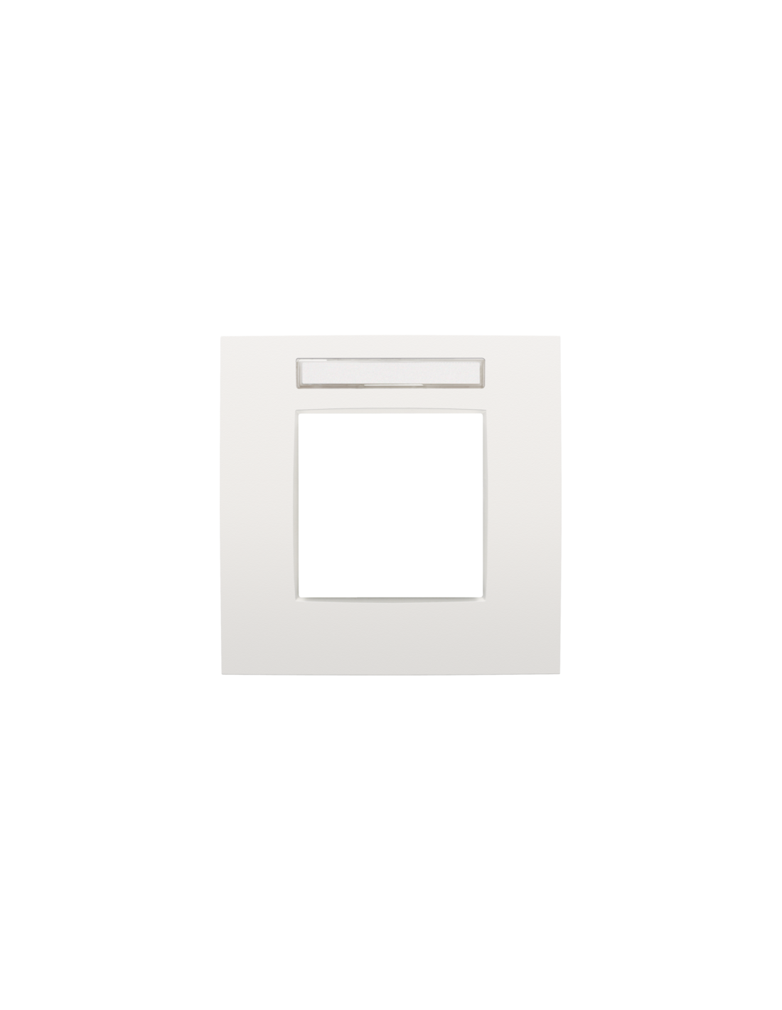 Simple plaque de recouvrement avec fenêtre transparente, couleur Niko Intense white