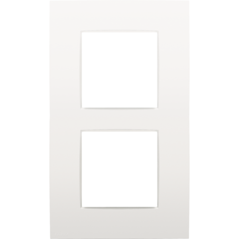 Plaque de recouvrement double, entraxe de 60 mm, verticale, couleur Niko Intense white Plaque de recouvrement double, entraxe de 60 mm, verticale, couleur Niko Intense white