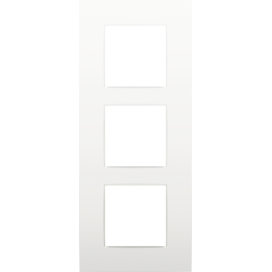 Plaque de recouvrement triple, entraxe de 60 mm, verticale, couleur Niko Intense white