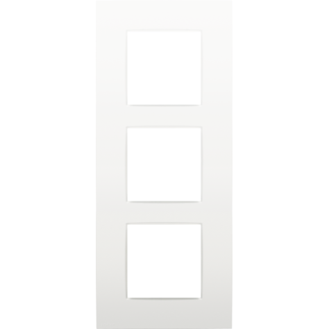 Plaque de recouvrement triple, entraxe de 60 mm, verticale, couleur Niko Intense white Plaque de recouvrement triple, entraxe de 60 mm, verticale, couleur Niko Intense white