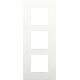 Plaque de recouvrement triple, entraxe de 60 mm, verticale, couleur Niko Intense white