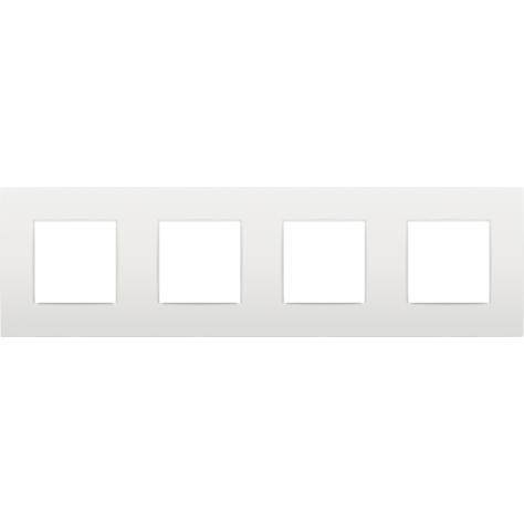 Plaque de recouvrement quadruple, entraxe de 71 mm, couleur Niko Intense white Plaque de recouvrement quadruple, entraxe de 71 mm, couleur Niko Intense white