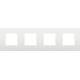 Plaque de recouvrement quadruple, entraxe de 71 mm, couleur Niko Intense white
