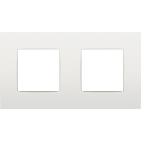 Plaque de recouvrement double avec un entraxe de 71 mm, couleur Niko Intense white Plaque de recouvrement double avec un entraxe de 71 mm, couleur Niko Intense white