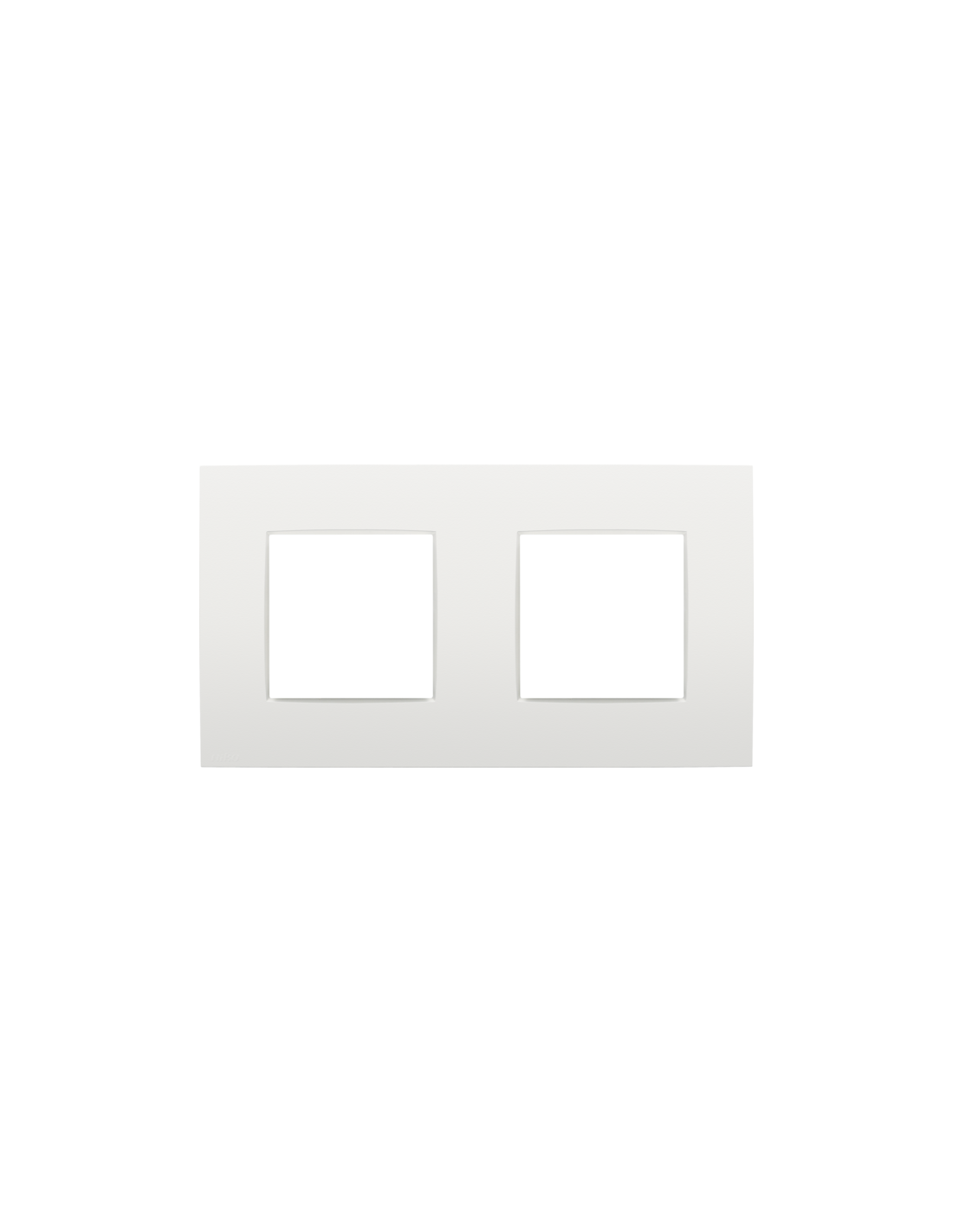 Plaque de recouvrement double avec un entraxe de 71 mm, couleur Niko Intense white
