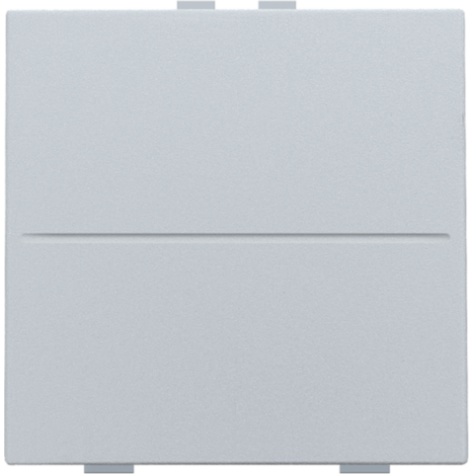 Touche simple pour interrupteur sans fil ou bouton-poussoir à deux boutons de commande, couleur sterling coated