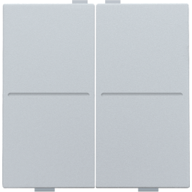 Touche double pour interrupteur sans fil ou bouton-poussoir à 4 boutons de commande, couleur sterling coated