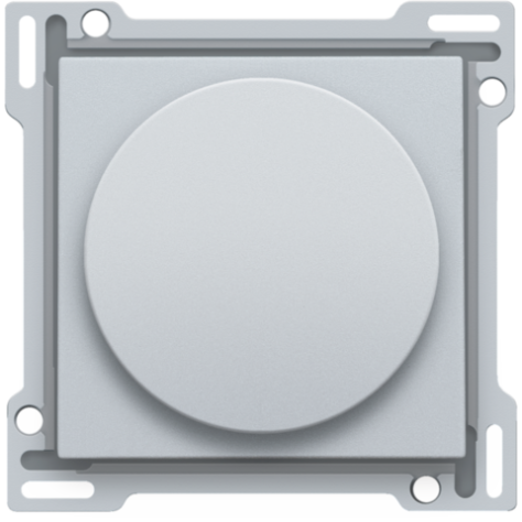 Set de finition pour variateur à bouton rotatif ou régulateur de vitesse, incl. bouton rotatif, couleur sterling coated