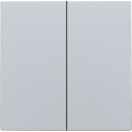 Set de finition pour interrupteur électronique double ou bouton-poussoir, couleur sterling coated