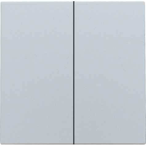 Set de finition pour interrupteur électronique double ou bouton-poussoir, couleur sterling coated