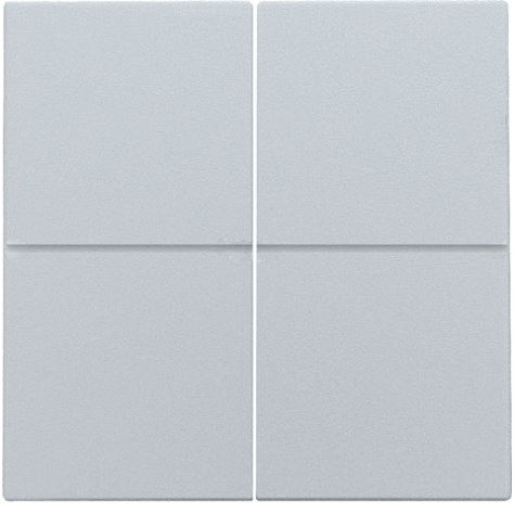 Set de finition pour interrupteur électronique ou bouton-poussoir quadruple, couleur sterling coated