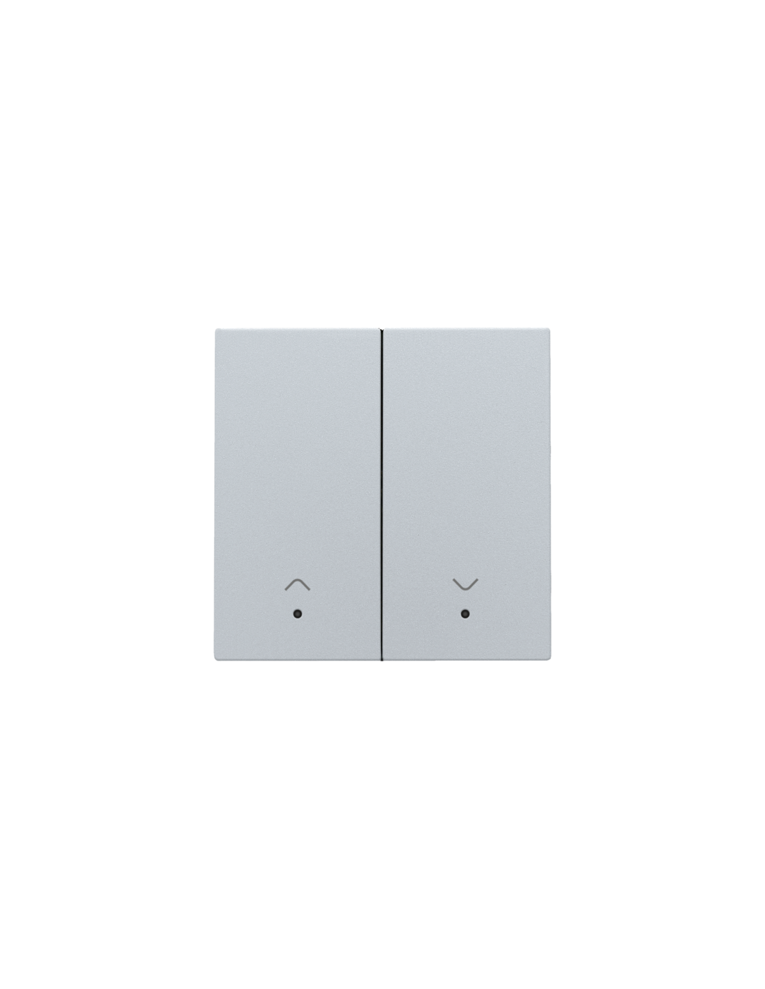 Set de finition avec lentille pour interrupteur pour volets électroniques double, couleur sterling coated