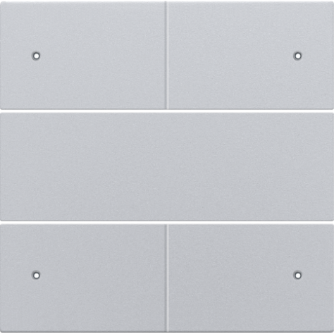 Set de finition pour bouton-poussoir quadruple, libre de potentiel, 24 V, avec LED, couleur sterling coated