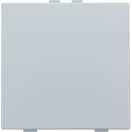 Bouton-poussoir simple pour Niko Home Control, couleur sterling coated
