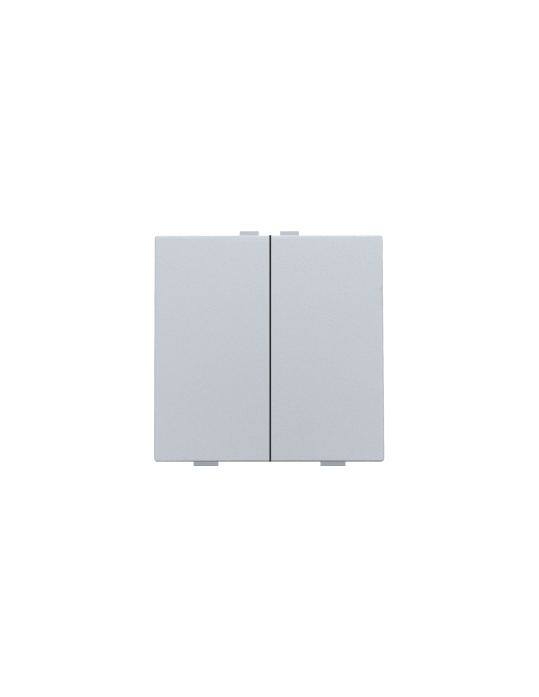 Bouton-poussoir double pour Niko Home Control, couleur sterling coated