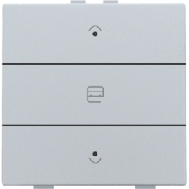 Commande de moteur simple avec LED pour Niko Home Control, couleur sterling coated