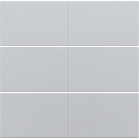 Set de finition pour bouton-poussoir sextuple, libre de potentiel, 24 V, couleur sterling coated