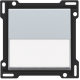 Set de finition avec porte-étiquette pour interrupteur ou bouton-poussoir simple, couleur sterling coated