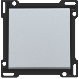 Set de finition pour interrupteur ou bouton-poussoir simple, couleur sterling coated