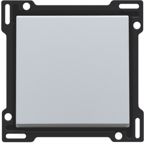 Set de finition pour interrupteur ou bouton-poussoir simple, couleur sterling coated