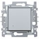 Interrupteur pour cartes d'hôtel, socle, bornes à vis et set de finition couleur sterling coated