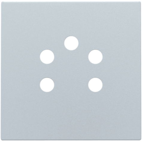 Set de finition pour prise téléphonique à cinq pôles, couleur sterling coated