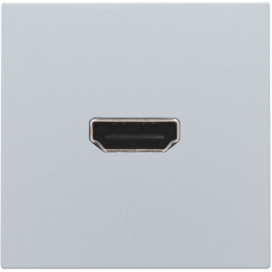 Set de finition avec prise HDMI/HDMI, couleur sterling coated