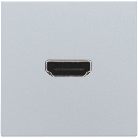 Set de finition avec prise HDMI/HDMI, couleur sterling coated