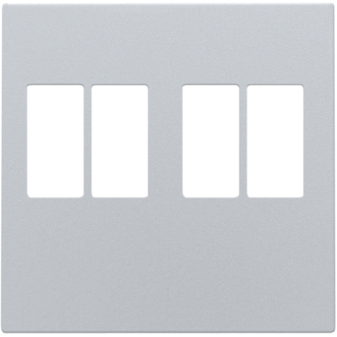 Set de finition pour prise double pour haut-parleur, couleur sterling coated