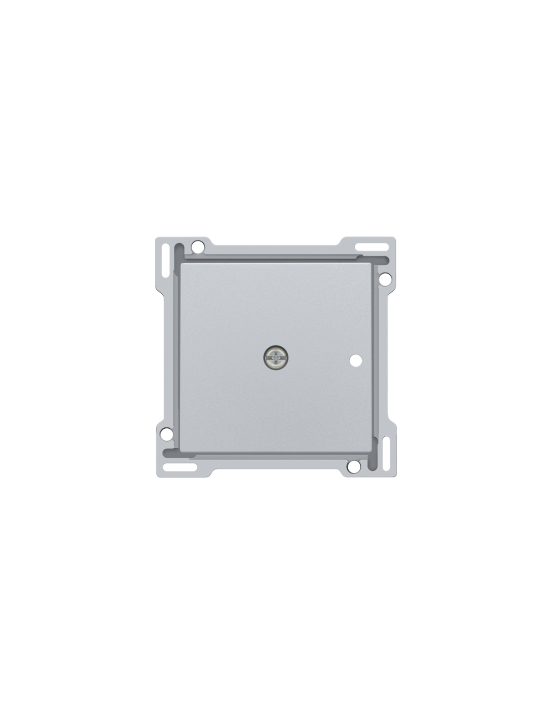 Set de finition pour récepteur RF encastré à 1 canal avec contact unipolaire (libre de potentiel) ou récepteur RF encastré avec fonction de commande des volets, couleur sterling coated
